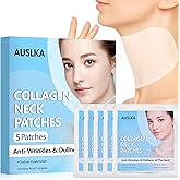 AUSLKA Neck Wrinkle Patches Moisturizing Hydrolyzed Collagen Mask Become Transparent Neck Masks, Deep Hydration & Elasticity Boost, Neck Lifting Firming Pads for Tightening Skin 5 PCS