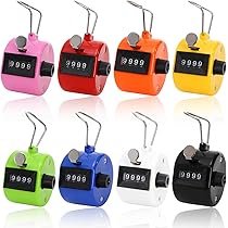 Tebery 8 Pack Handheld Tally Counter 4 Digit Mechanical Palm