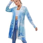 domirica Cover Ups for Women t Lightweight Mid-Length Skin-Friendly Cardigan Vacation Wear Plus Size Long-Sleeved Outwear
