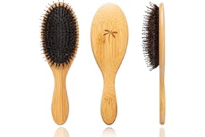 Belula Boar Bristle Hair Brush - Hair Brushes for Women & Mens Hair Brush, Detangler Brush, Hairbrush, Detangling Brush for Long, Curly or Any Type of Hair.