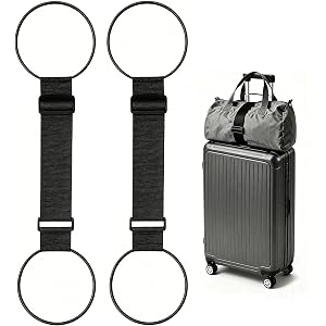 SpassLeben Luggage Straps for Suitcases, Extended Adjustable Luggage Connector Straps, Portable Luggage Attachment Strap, Ela