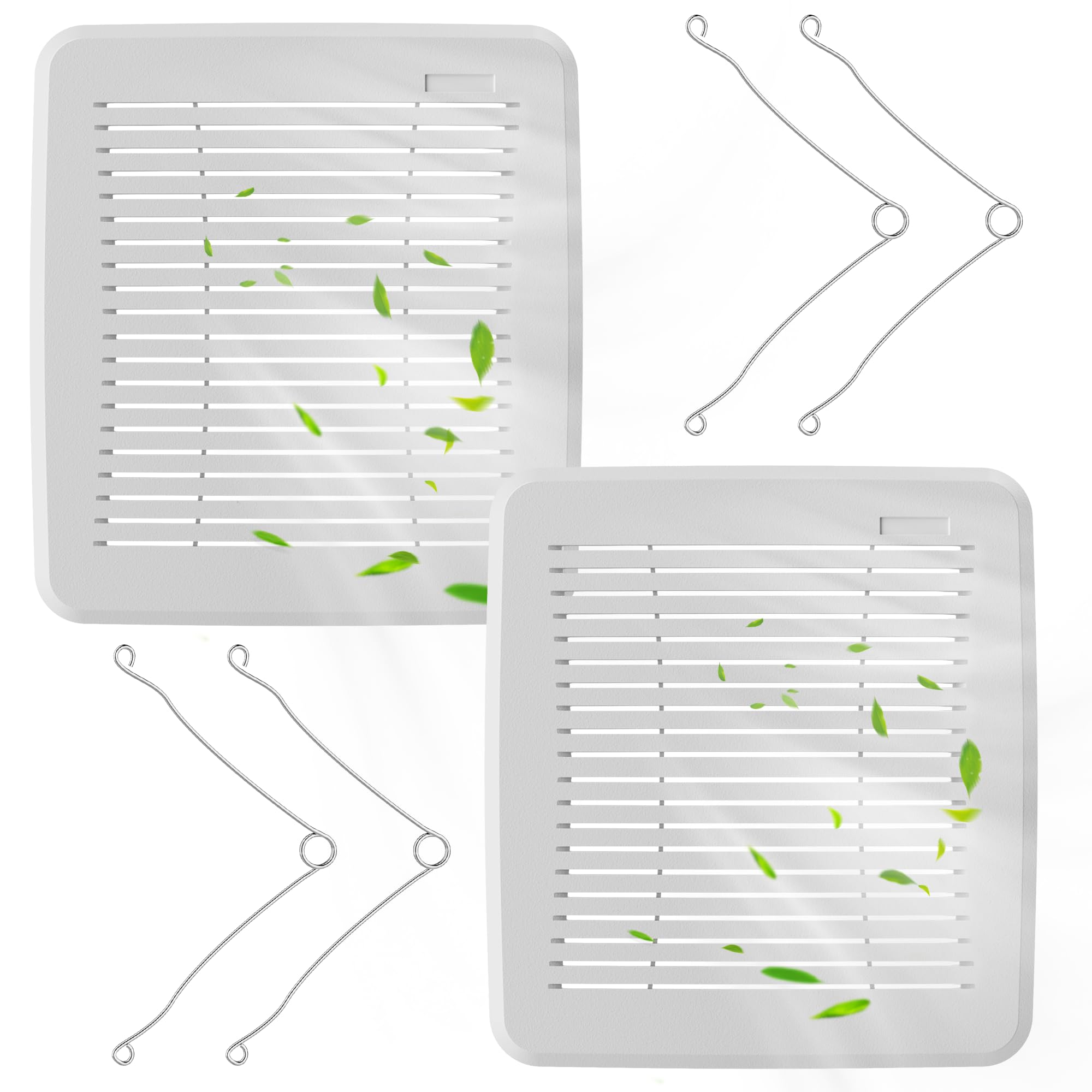 Photo 1 of FGR101S/FGR101 Bathroom Ventilation Exhaust Fan Grille Cover,Compatible with Broan-NuTone 670, 671, 688, 689, 695, 696N, 771, E050, E070, Fits 7-1/2" x 7-1/4" housings (2 Pack)