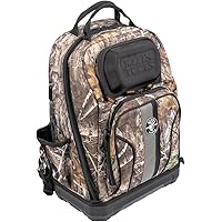 Klein Tools 62800BPCAMO Backpack Tool Bag, Tradesman Pro Extra-Large 40-Pocket Jobsite Camo Tool Backpack with Molded Bottom,