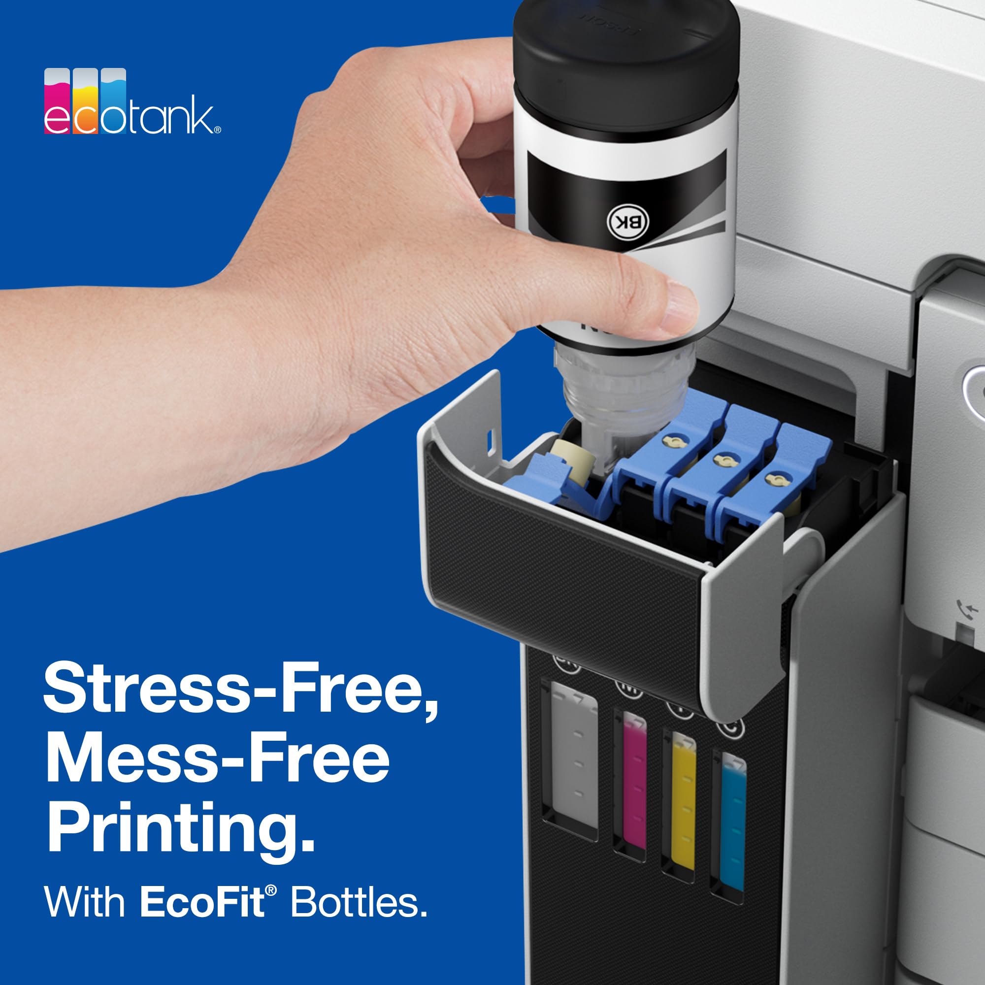 EPSON 542 EcoTank Ink Ultra-high Capacity Bottle Color Combo Pack (T542520-S) Works with EcoTank Pro ET-5150, ET-5170, ET-5180, ET-5800, ET-5850, ET-5880, ET-16600, ET-16650