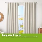 Amazon Basics Extendable Curtain Pole Nickel 183-366 cm with Cap Finials view 3