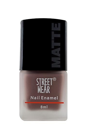 Street Wear Matte Nail Enamel, Warm Brown, 8ml