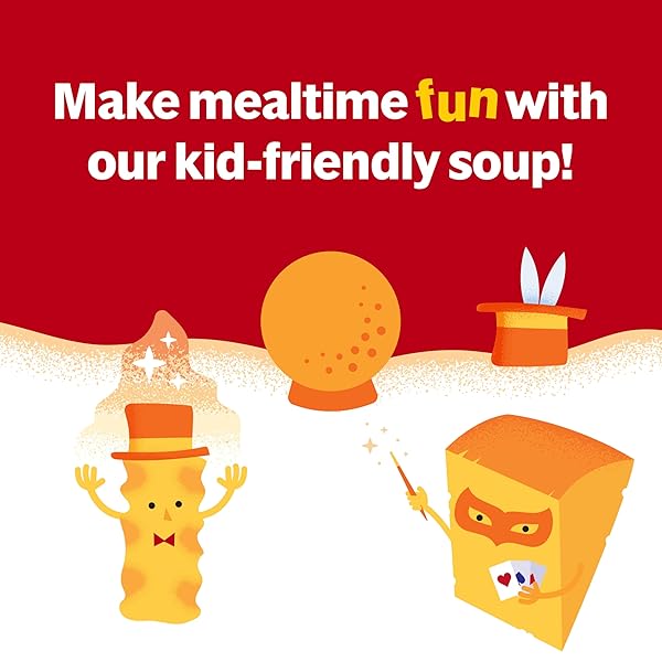 CAMPBELL’S CONDENSED KIDS CHEDDAR CHEESY NOODLE SOUP, 10.5 OZ CAN (12 PACK)