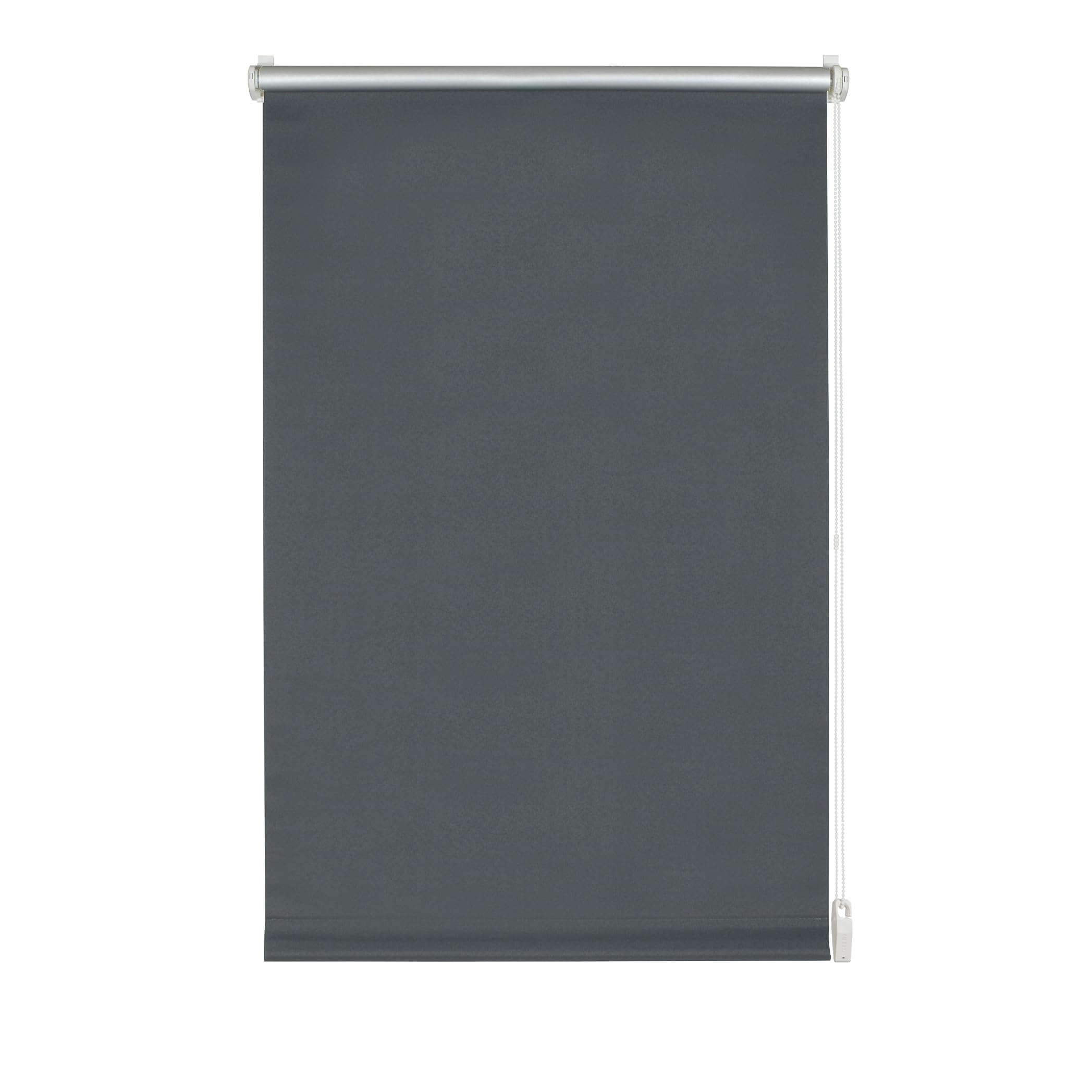Gardinia Thermal-Roller Blind with Thermal Backing for Clamping or Gluing, High Light Reflection, Energy Saving, Opaque, Mounting Kit Included, EASYFIX Roller Blind Thermal, Slate, 120 x 150 cm (WxH)