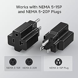 Cable Matters 3-Pack 15 Amp to 20 Amp Adapter