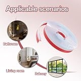 Maudzlan T Shape Draft Excluder Door Seal 240in Clear Silicone Self Adhesive view 7