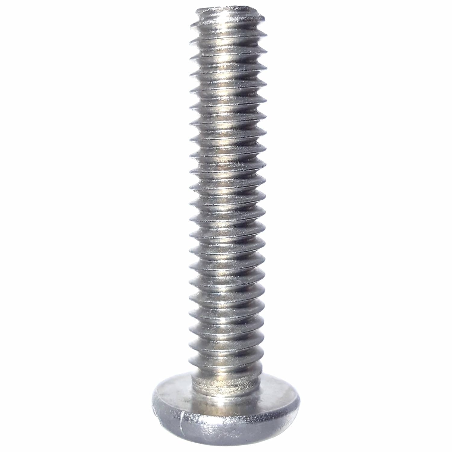 6 32 X 1 2 Pan Head Machine Screws Slotted Drive Stainless Steel 18 8 Full Thread Bright 