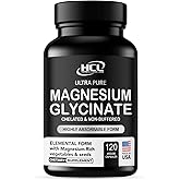 Pure Magnesium Glycinate Capsules - Non-Buffered 350mg Elemental Magnesium Supplement - Chelated High Absorption & Purity Magnesium Complex - Made in USA