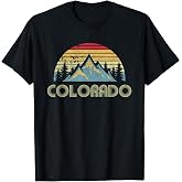 Colorado - Retro Vintage Mountains Nature Hiking T-Shirt
