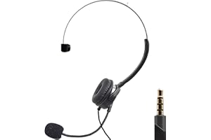 ZAXSOUND Gaming and Chatting Single Headset Over-Ear with Boom Microphone Foam Covered for PC Laptops Phones PS4 Xbox One/X Nintendo One Controllable Volume Light Weight 10ft Cable