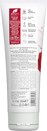 Dr Organic Rose Otto Face Scrub Exfoliating 125ml Organic & Cruelty Free view 2