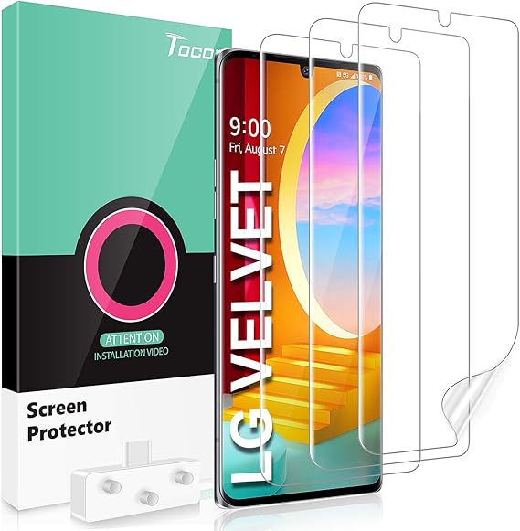 3 Pack TOCOL Soft Flexible Film Screen Protector for LG Velvet and LG