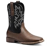 Lumeheel Cowboy Boots for Men - Western Square Toe