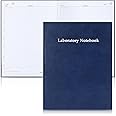 Affrolling 1 Pcs Lab Notebook Blue Laboratory Notebook 8.5 x 11.25 Inch 96 Pages with Grid Pages Section Sewn Hardbound for Chemistry Physics Biology Science Students Researchers