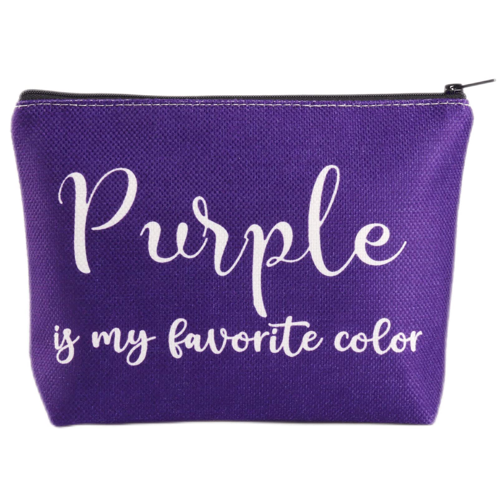 BWKTOP Purple Fans Cosmetic Makeup Bag - Zipper Pouch For Women & Girls, Purple My Color, Bag