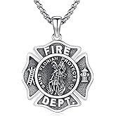 YueYuan Religious Necklace for Men 925 Sterling Silver Nicholas/Michael/Gabriel/Bible/Jesus/Raphael/Joseph/John/David/Gertrude of Nivelles/Peter/Sebastian/Jesus and Lamb Necklace