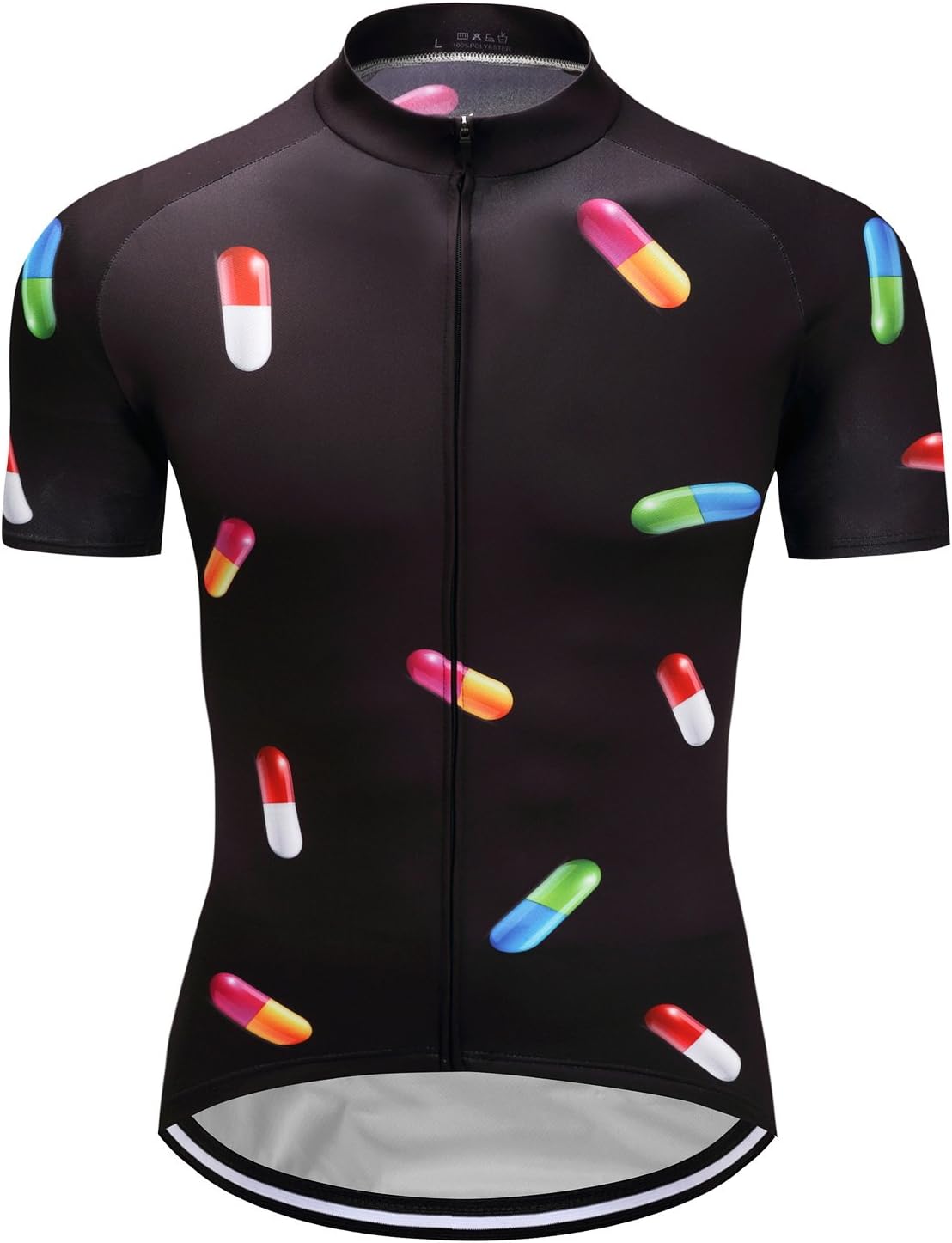 Dkgemn Breathable Men Cycling Jersey Quick Dry Outdoor Biking Sports Short Sleeve Top Wear Shirts 3 Pocket (US-XL(Asia-3XL))