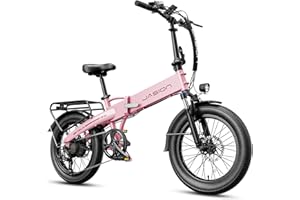 Jasion Electric Bike for Adults, 1000W Peak Motor up to 25MPH Top Speed Ebike, Aluminum 20'' Fat Tire Electric Bike Built-in 48V Removable Battery with 55 Max Miles, EBS Folding Ebikes for Adults