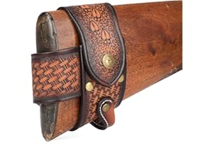 TOURBON Leather No Drill Buttstock Harnessed Rifle Gun Sling Adapter