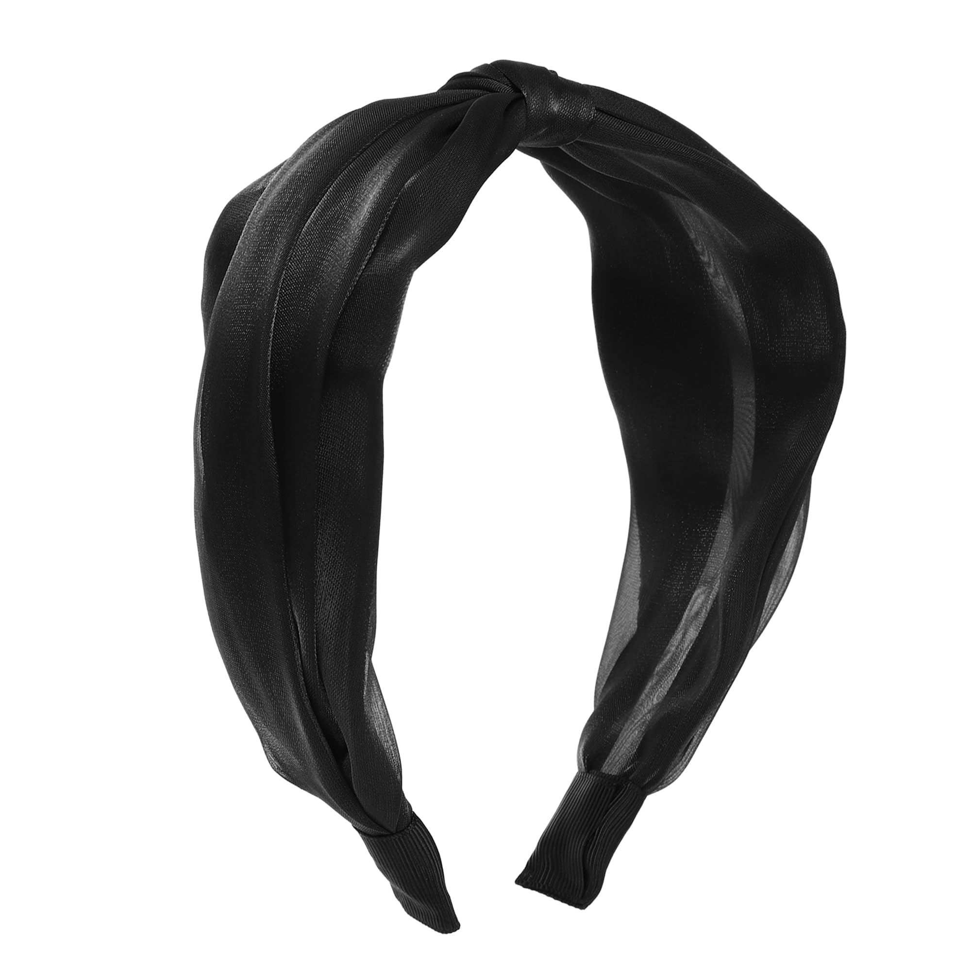 VOCOSTE 1 Pcs Knotted Silk Headband, Fashion Hairband for Woman, Black