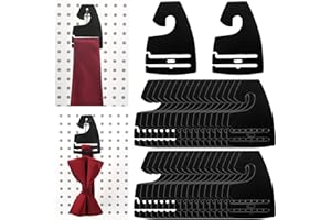 Maxdot 100 Pcs Tie Hangers, Plastic Neck Tie Holders for Display, Black Necktie Hook Hangers for Men Retail Closet, 2.8 x 2 i