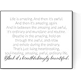 Amazon Com Les Connie Life Is Amazing Framed Wood Sign L R Knost