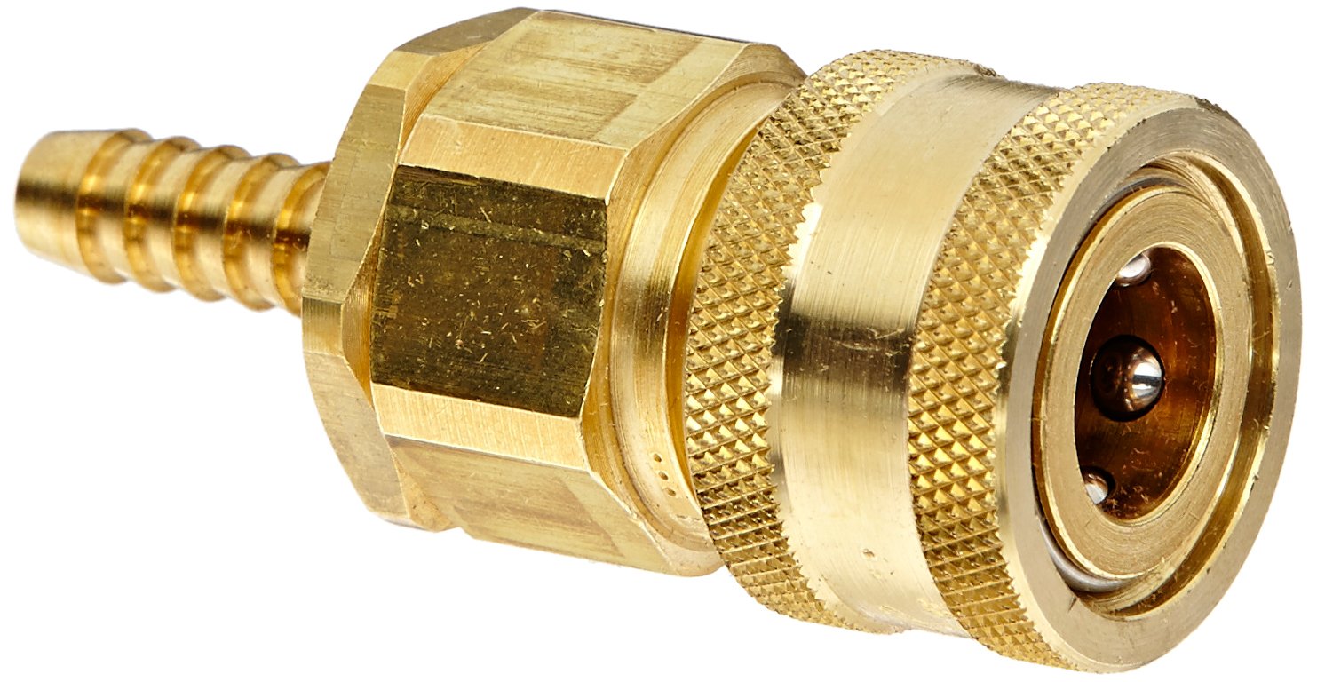 1/4 Hose ID x 1/4 Coupling Size SnapTite BVHC44H Brass HShape Quick