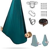 Satisure Sensory Swing, Therapy Swing for Kids & Adults, Cuddle Swing Indoor Outdoor, Swing Hammock for Child with Disorders, Autism, ADHD, Anxiety, Pod Swing Chair - 110" x 59"