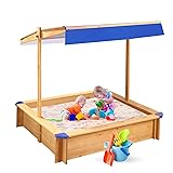 Tatub Kids Sandbox with Cover, Large Outdoor