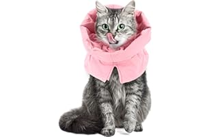Leiksen Cat Cone Collar Soft, Cat Recovery Collar, Soft Cat Cone, Cat E Collar, Soft Cone for Cats,Cat Cones to Stop Licking, Cat Collar Licking, Donut Collar for Cats Adjustable Waterproof Pink S