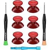 Xbox One Controller Joystick Replacement - 6PCS Original Thumbsticks Analog Thumb Sticks Parts - True Rubberized with T8 T6 Repair Screwdriver Kit for Xbox One Controller