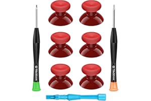 ORITIKUR Xbox One Controller Joystick Replacement - 6PCS Original Thumbsticks Analog Thumb Sticks Parts - True Rubberized with T8 T6 Repair Screwdriver Kit for Xbox One Controller