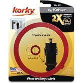 Korky 2X Long-Life Fits Kohler Toilet Flush Valve Seal - 451 | Proprietary Chlorazone&reg; II rubber lasts 2X longer and resists chlorine, bacteria, and harsh water.