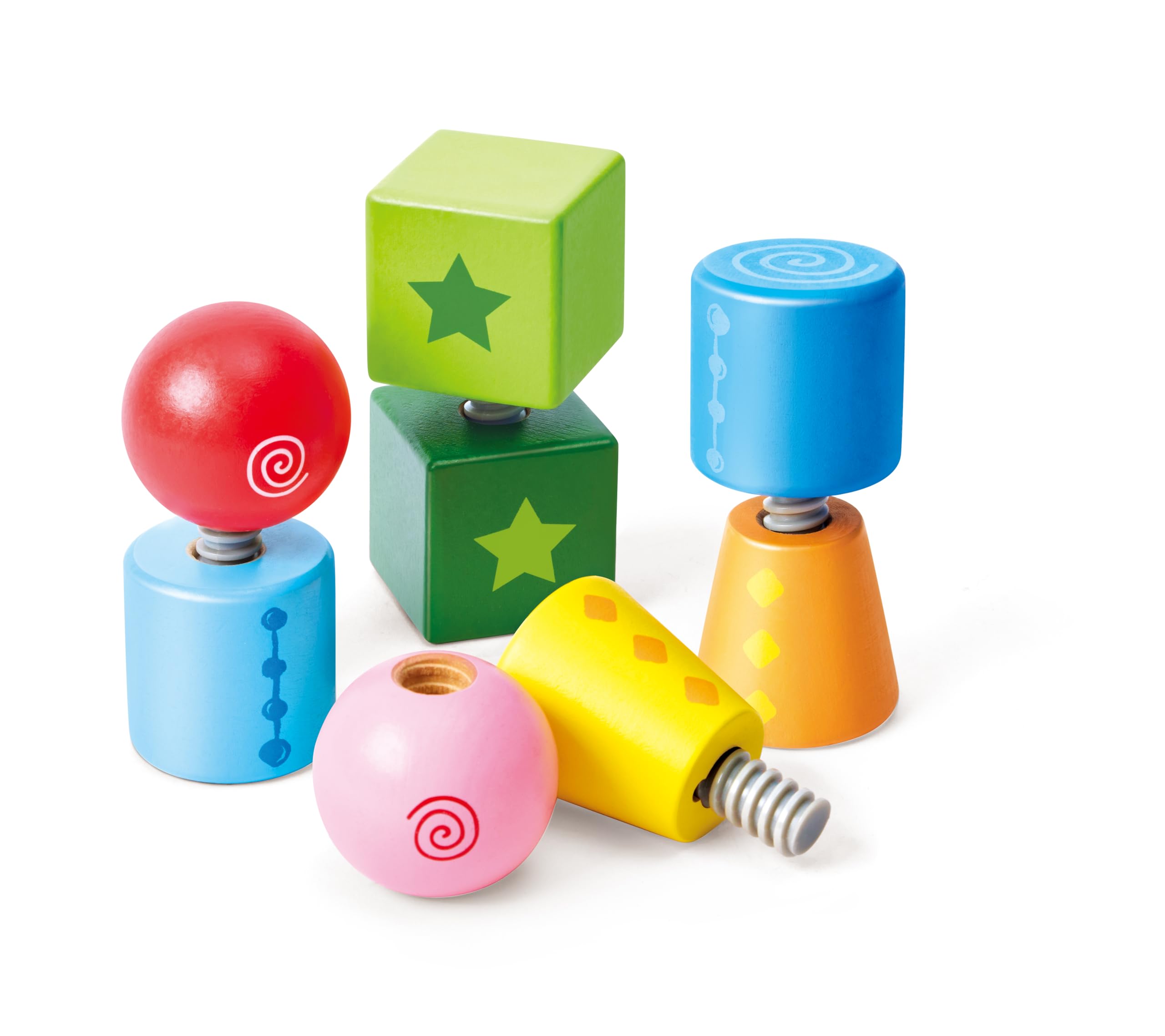 Hape Twist and Turnables - Wooden Building Blocks