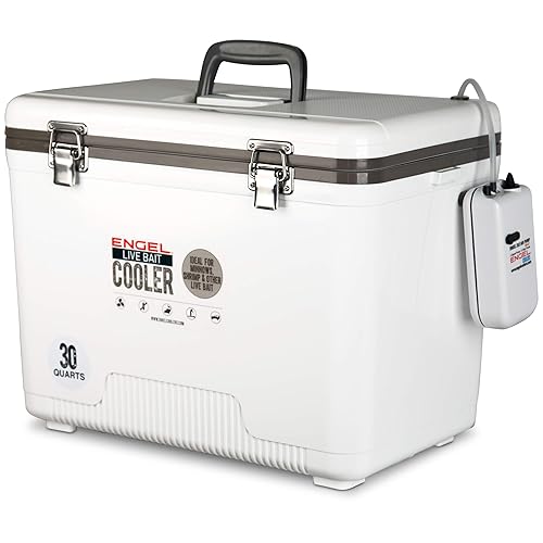 Engel 30qt Live Bait Cooler Box with 2nd Gen 2-Speed Aerator Pump