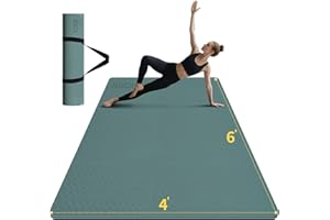 IDIDI 8mm Large Yoga Mat (6'x 4') - Extra Long and Wide 72 x 48 x 0.32 inches, Non-Slip POE Fitness Mat, Eco-Friendly, Thick Wide Exercise Mat for Home Workouts,Ideal for Yoga and Pilates.