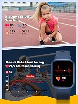 teslahero Kids Smartwatch Purple Heart Rate Sleep Tracker Activity Waterproof view 4