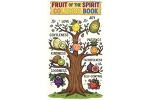 Fruit of the Spirit Coloring Book for Kids Ages 4-8 | Christian Coloring Book with Bible Verses | Faith Based Activity Book f