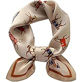 Onllh 100% Mulberry Silk Scarf for Women Hair Lightweight Square Neckerchief Wrap For Head Scarves 21"