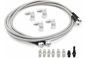 Aspaton 6AN 70" Transmission Fluid Oil Cooler Hose Line kit Compatible with Transmission TR6060 C5 C6 AOD 4L80E TH350 TH400 4L60E 700R4 200-4R