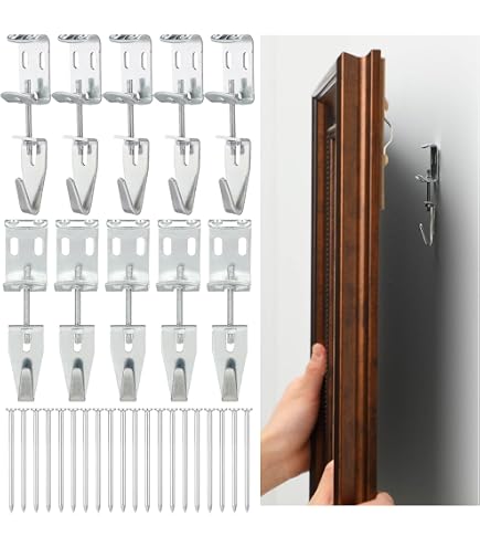 Hillman 122388 Adjustable Picture Hanger 100lbs Set of 2 - Picture
