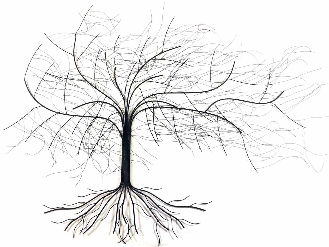 SK Style NEW Metal Wall Art Décor - Sculpture – Large Windy Oak Tree Design