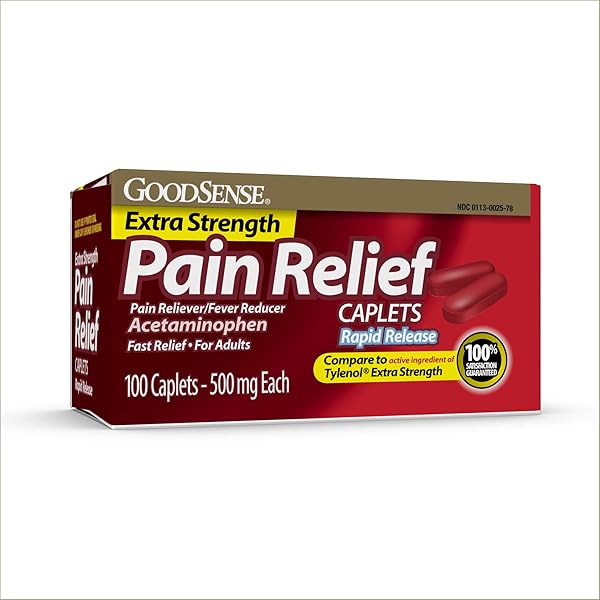 GOODSENSE RAPID RELEASE PAIN RELIEF, ACETAMINOPHEN CAPLETS 500...