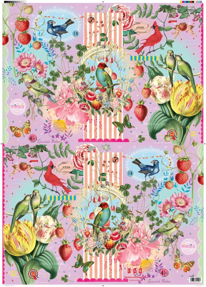 Paradise Garden Sheet of Gift Wrap Paper