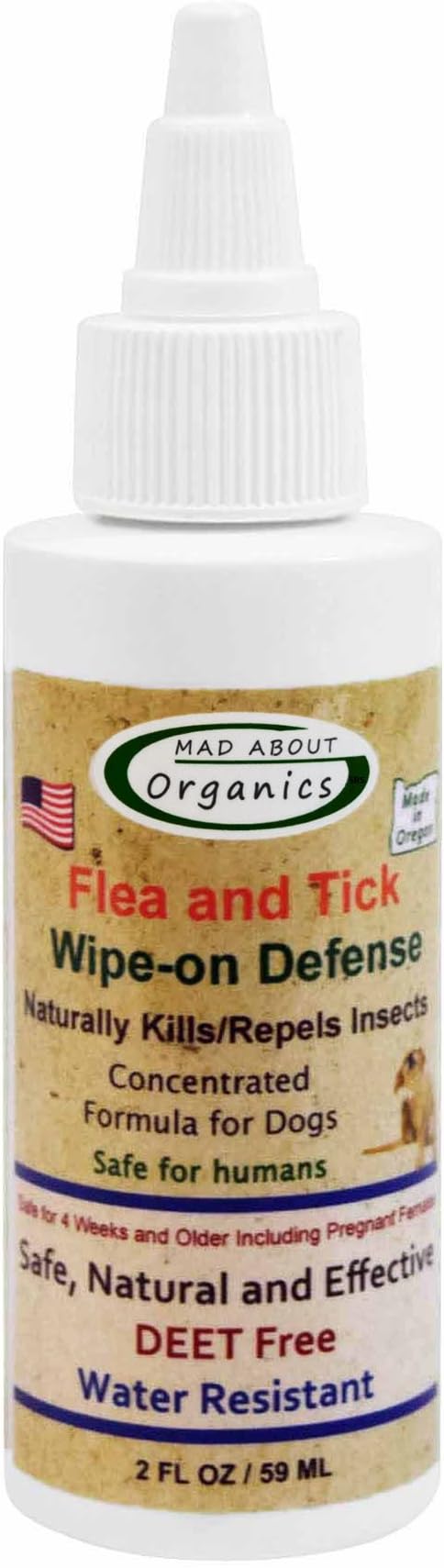 Mad About Organics All Natural Dog Puppy Flea & Tick Topical Concentrate 2oz