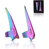 Beauty &amp; Crafts 2PC Pro Hair Parting &amp; Sectioning Rings-Stainless Steel Finger braiding Tool for Precise Hair Styling and Extension Installations - Inculde Straight &amp;Curved Ring with Box (Multi)